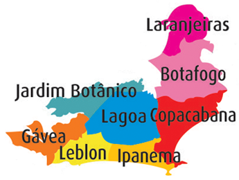 Mapa zona sul